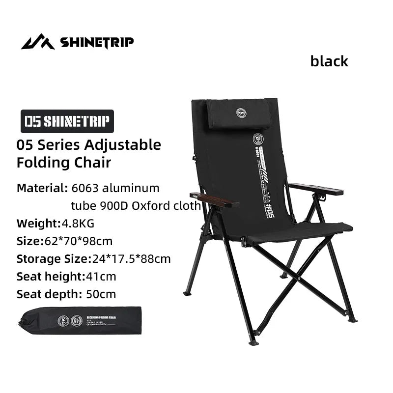 🪑 ShineTrip Adjustable Folding Chair, Comfort Meets Adventure 🎣🏕️