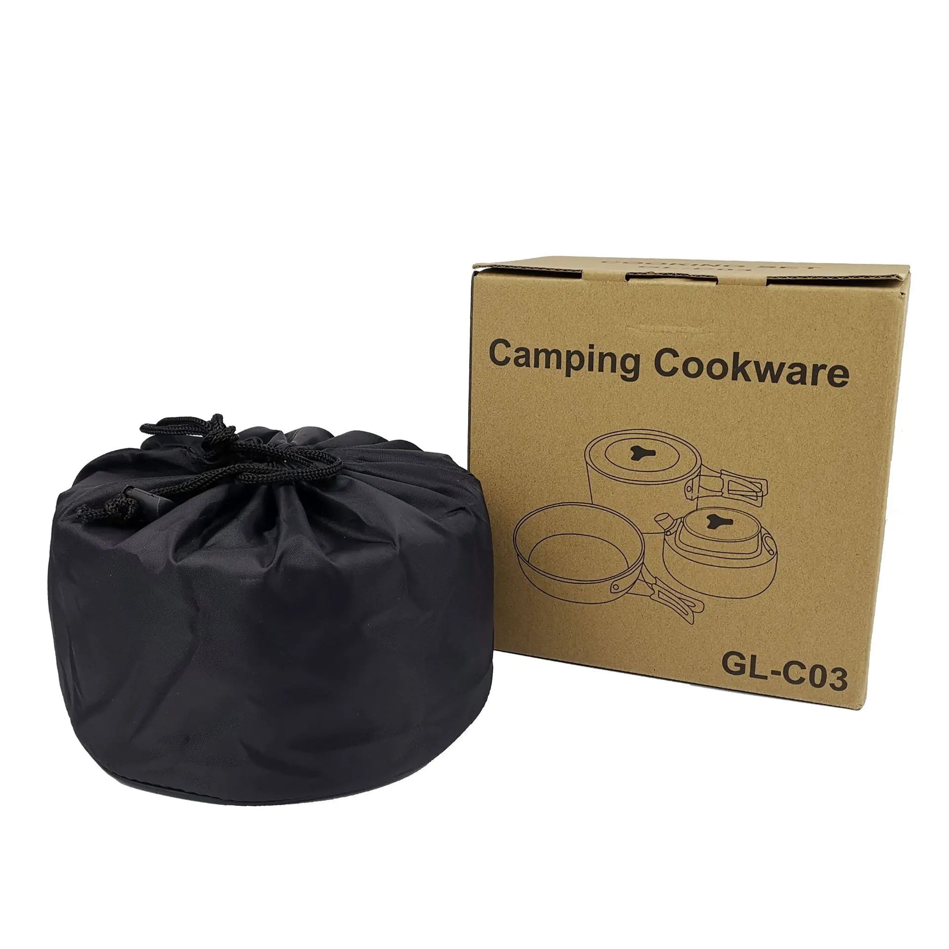 Outdoor Camping Cookware Set with Kettle