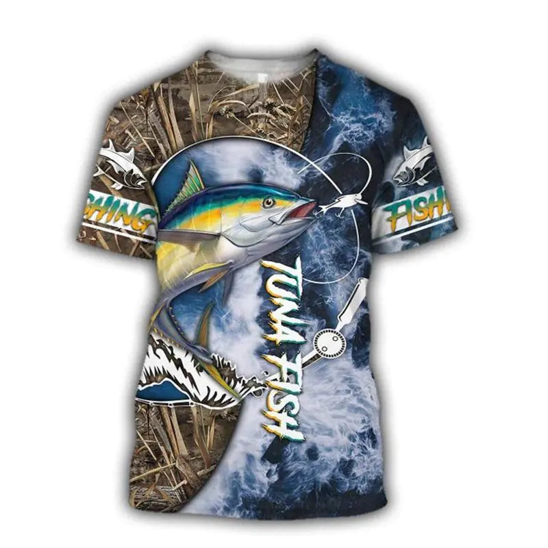 🎣 Fishing Printed T-Shirt ☀️