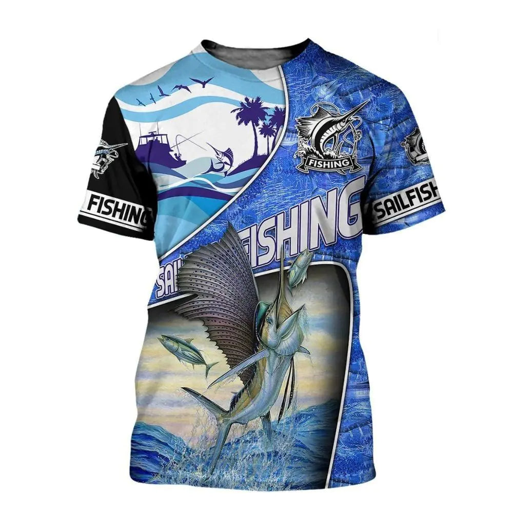 🎣 Fishing Printed T-Shirt ☀️