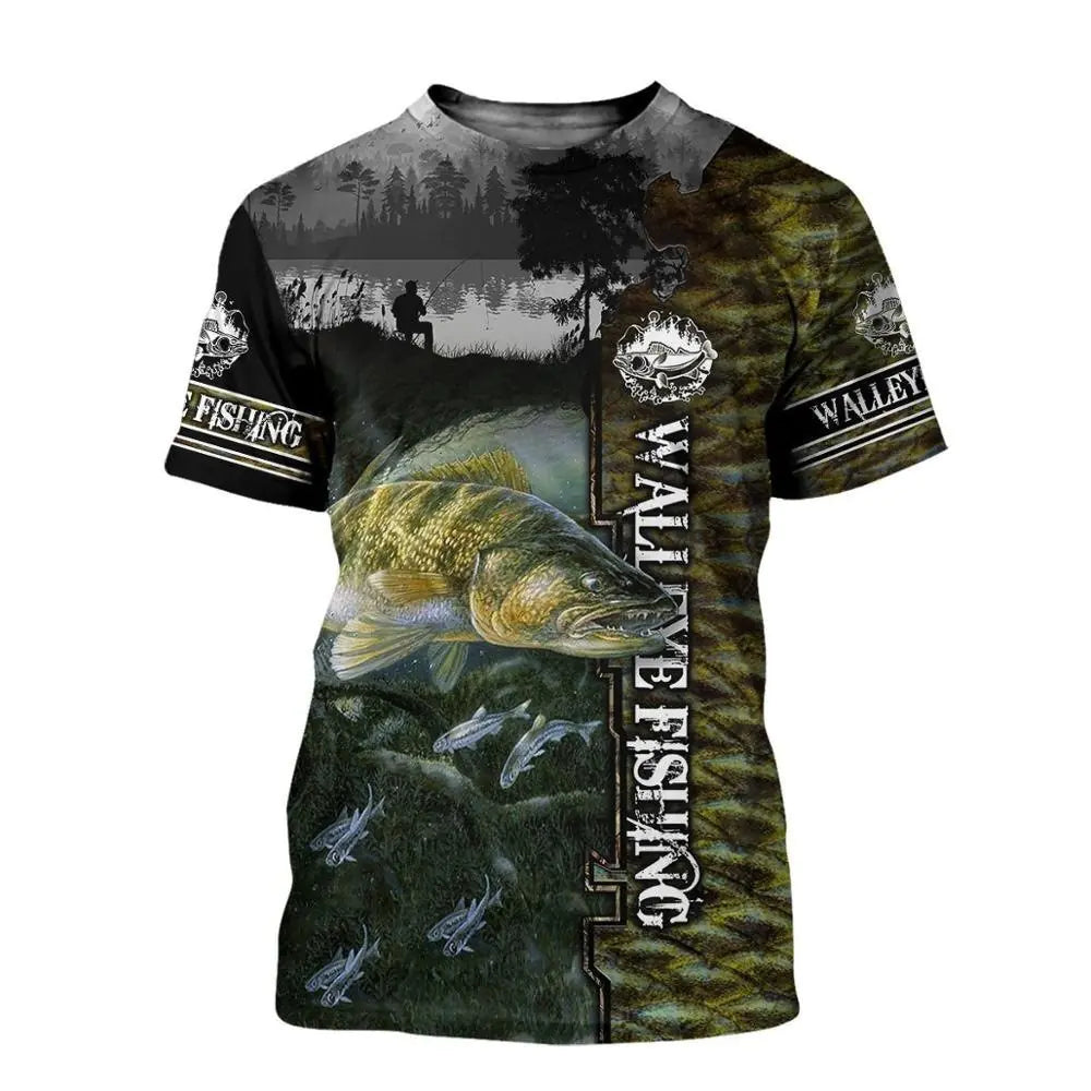 🎣 Fishing Printed T-Shirt ☀️