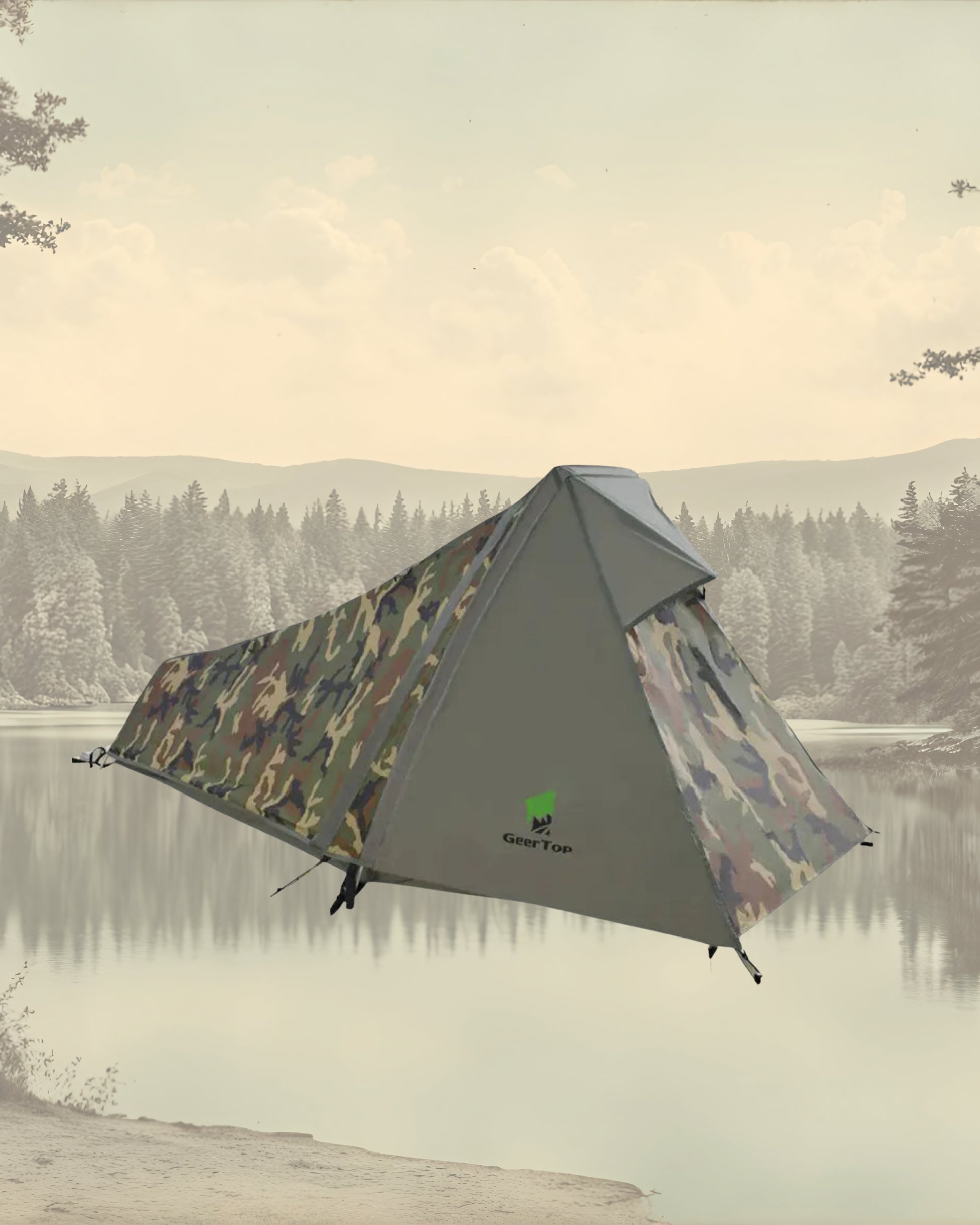 Pyramid Tent for Outdoor Camping