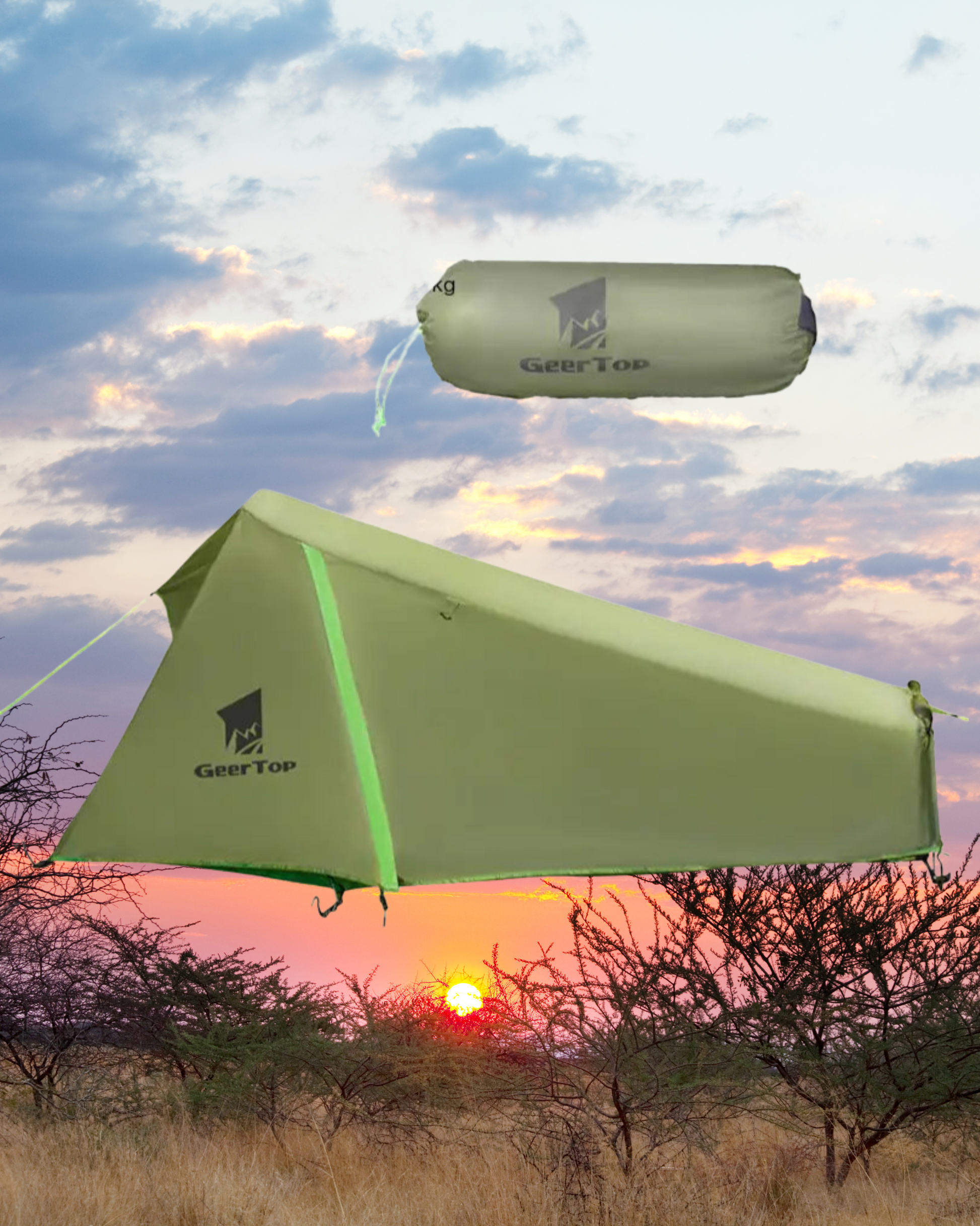 Pyramid Tent for Outdoor Camping