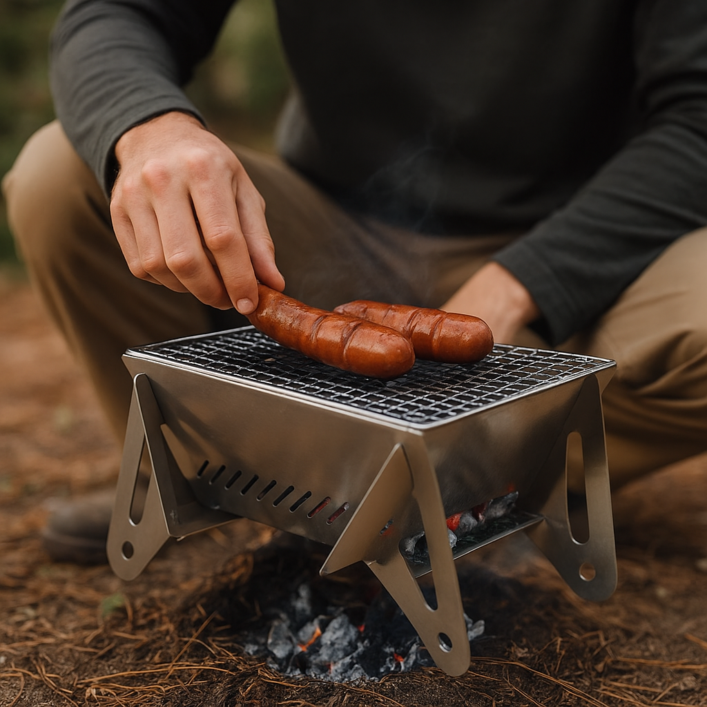 Foldable Outdoor Stainless Steel Stove Grill