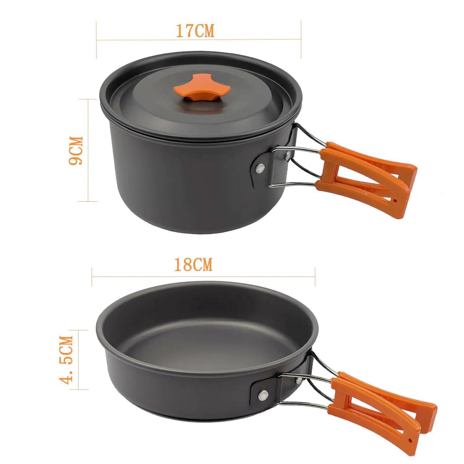 Outdoor Camping Cookware Set with Kettle