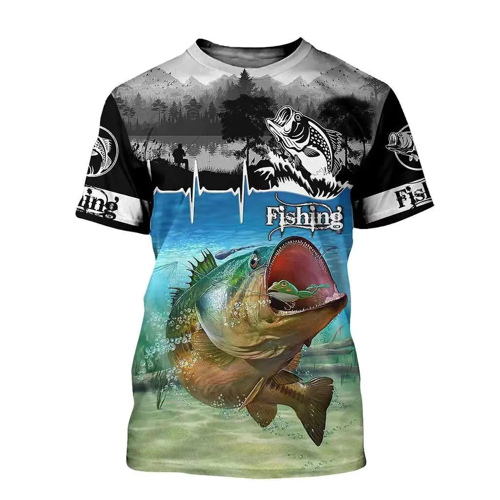 🎣 Fishing Printed T-Shirt ☀️